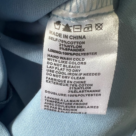 AKIRA blue romper with cutout stomach, crisscross straps, open back, sky blue M - Picture 4 of 7